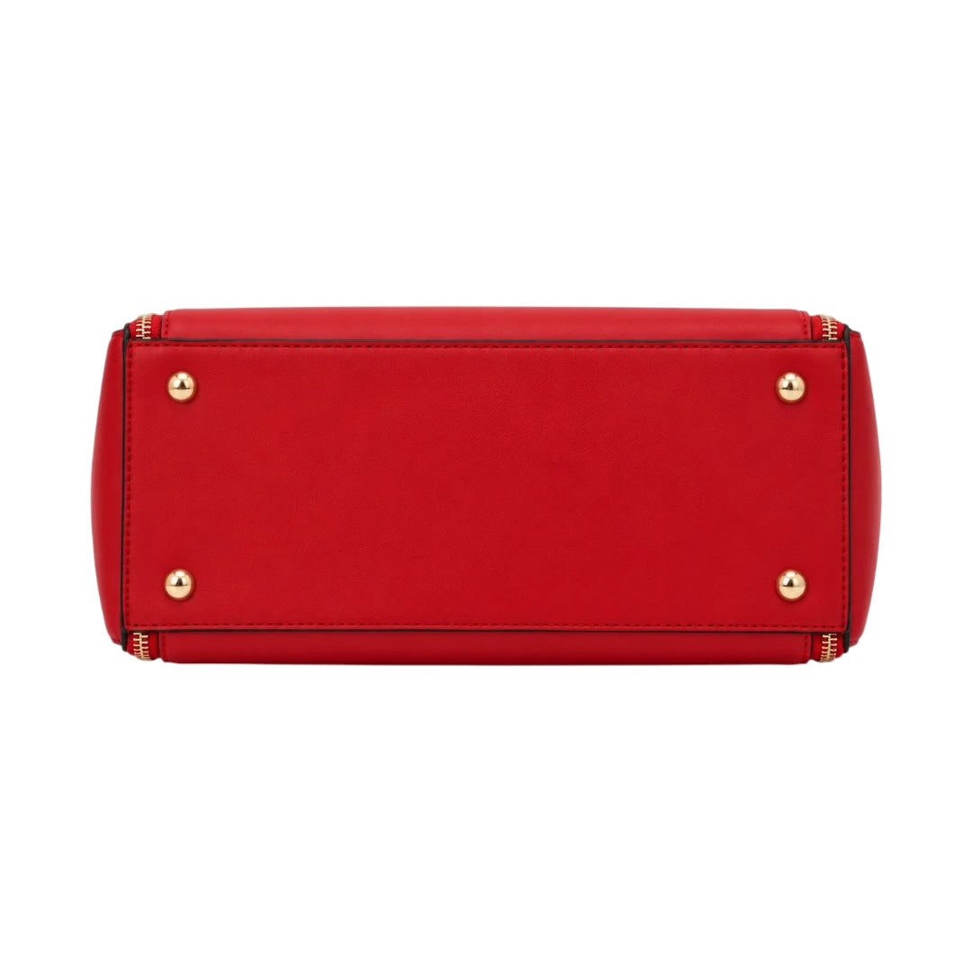 Creaciones de Lori Elegant Women's Red Leather Shoulder Bag