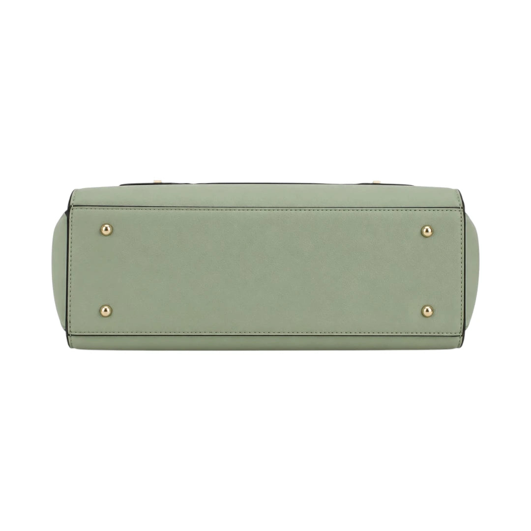 Creaciones de Lori Green Leather Shoulder Bag with Elegant Structured Design