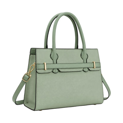 Creaciones de Lori Green Leather Shoulder Bag with Elegant Structured Design