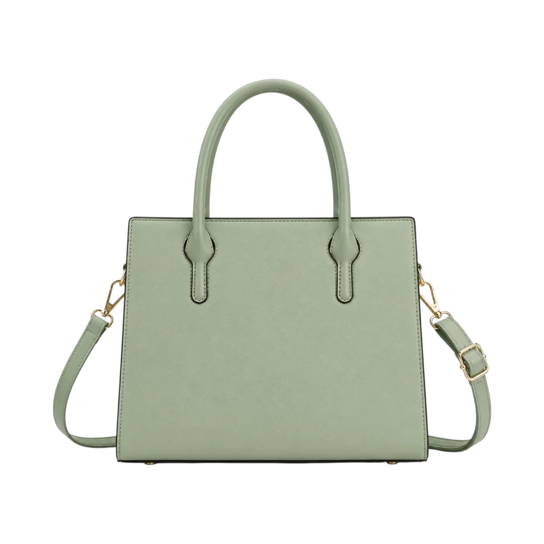 Creaciones de Lori Green Leather Shoulder Bag with Elegant Structured Design