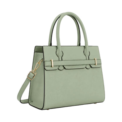 Creaciones de Lori Green Leather Shoulder Bag with Elegant Structured Design