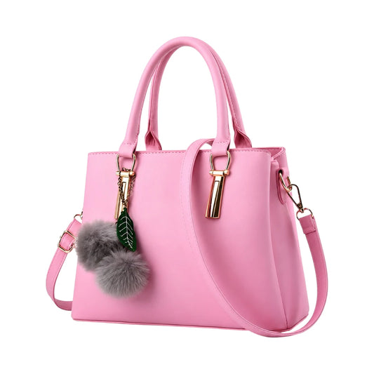 Creaciones de Lori Women's  Pink Leather Shoulder Bag