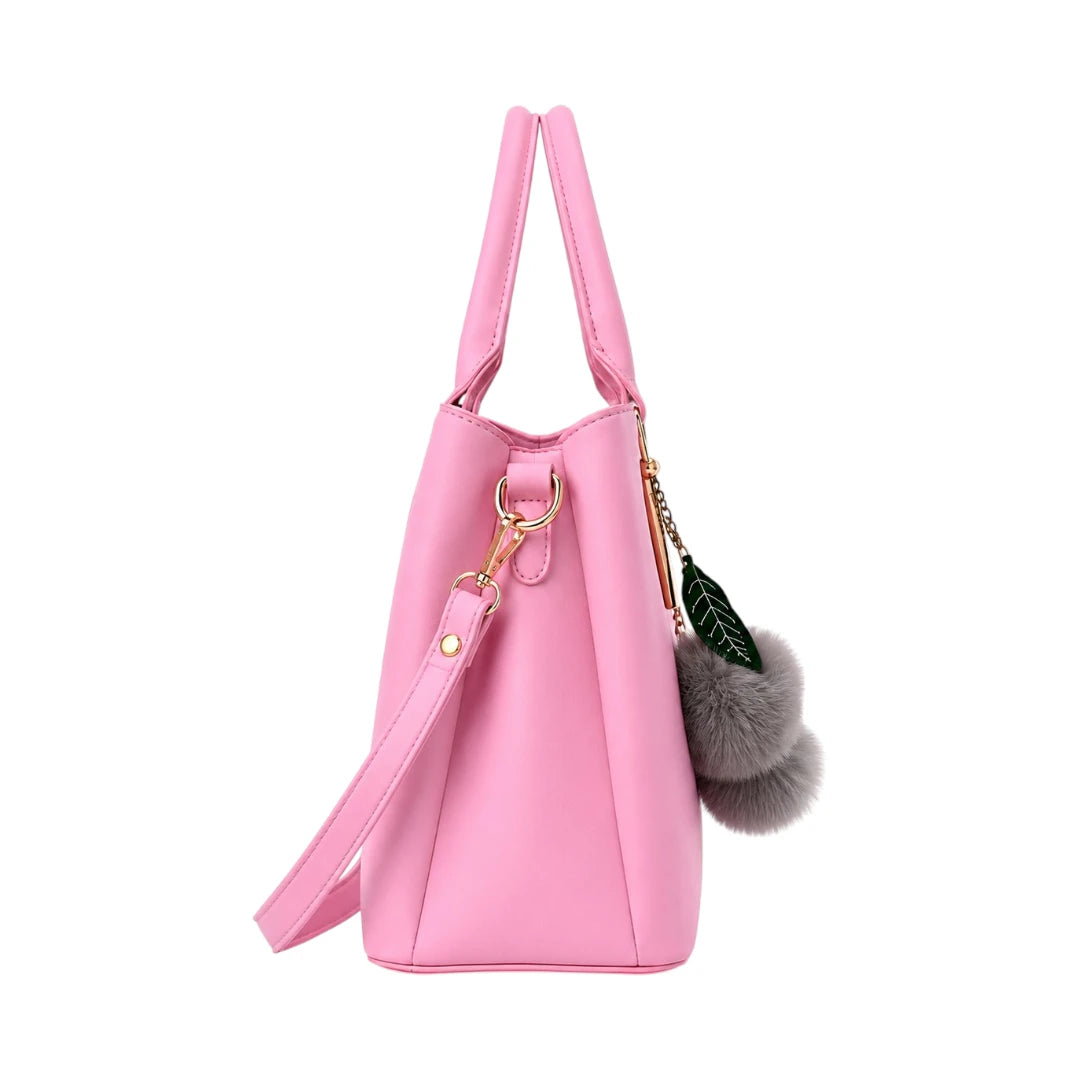 Creaciones de Lori Women's  Pink Leather Shoulder Bag
